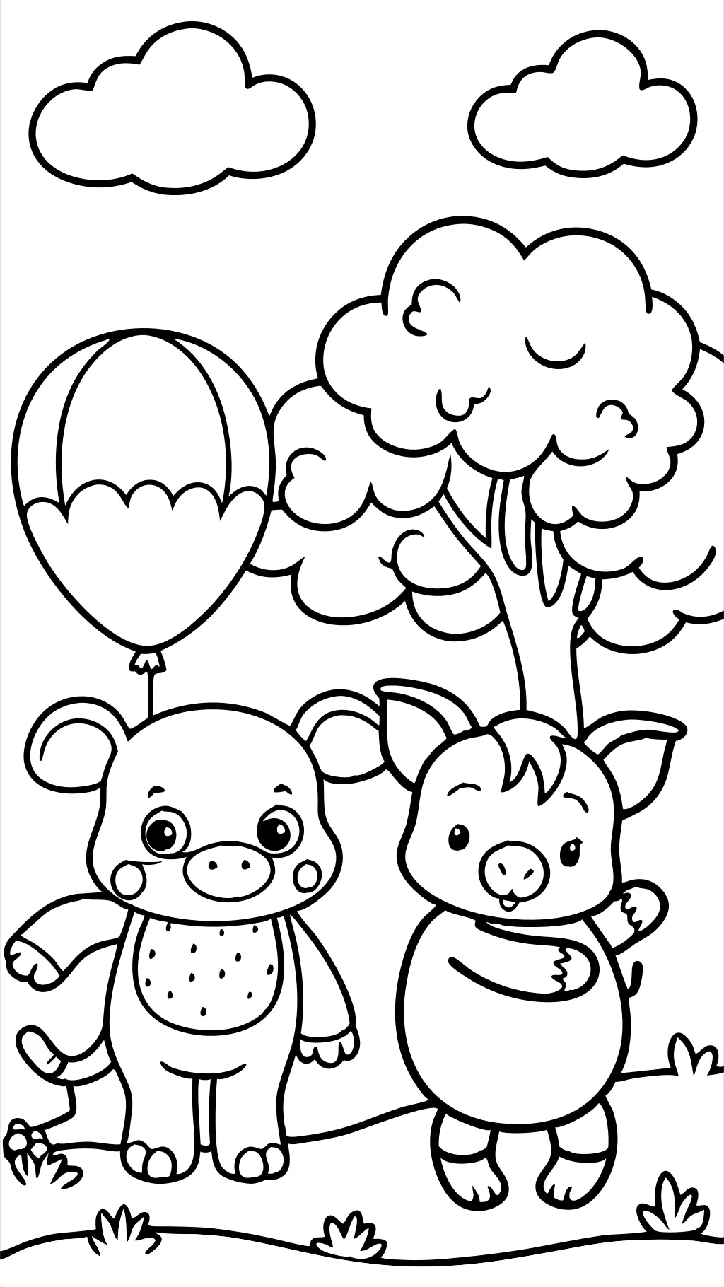 elephant and piggie coloring pages